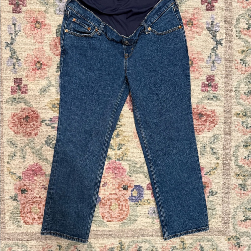 Abercrombie & Fitch Women's Maternity Ankle Straight Jean